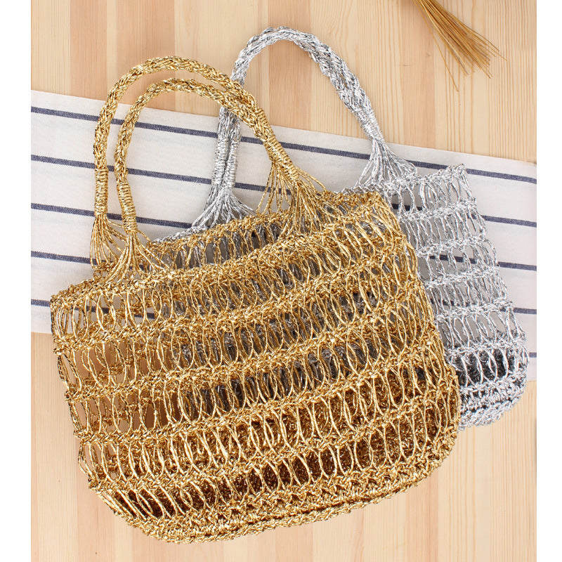 Vacation Beach Portable Straw Bag