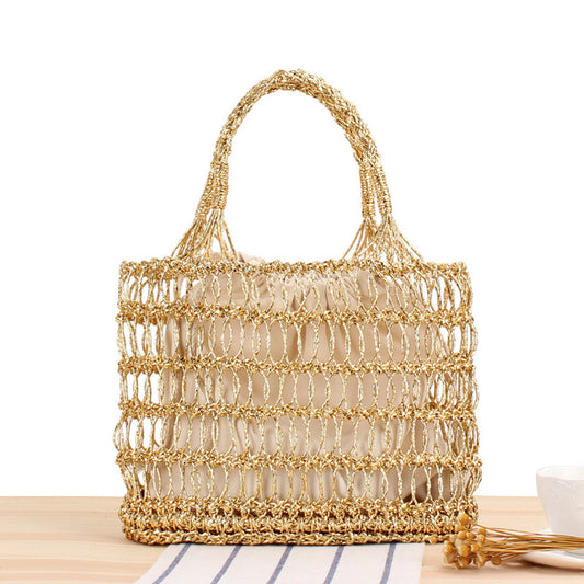 Vacation Beach Portable Straw Bag