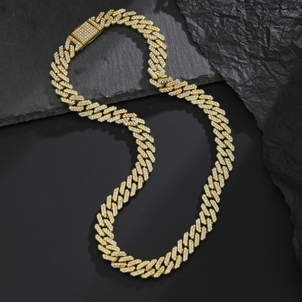 Diamond-shaped Cuban Men's Necklace