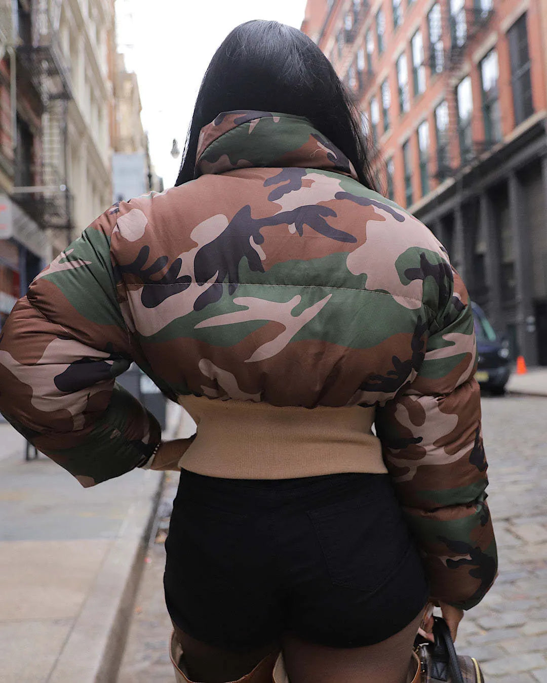 Vintage Camouflage Printed Jacket